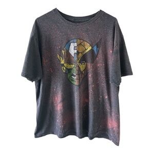 Marvel Comics Graphic Tee 2X Bleach Dyed Distressed Custom Shirt